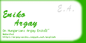 eniko argay business card